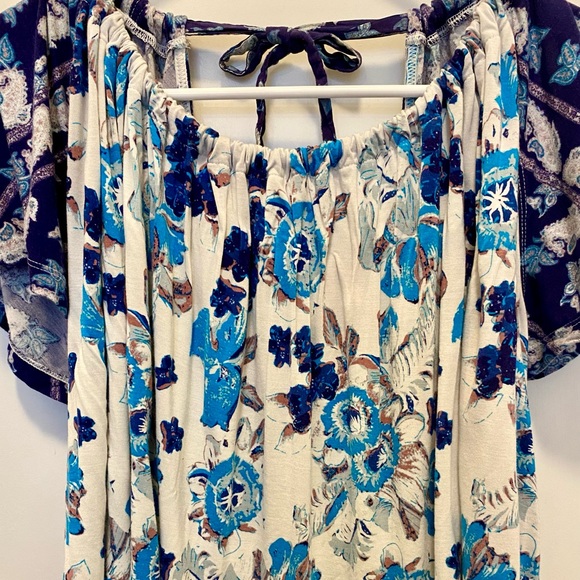 Free People cold shoulder ruffle sleeve top (XS) - Picture 2 of 8